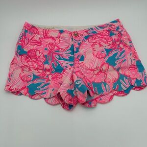 Lilly Pulitzer Pink and Blue Floral Women Shorts